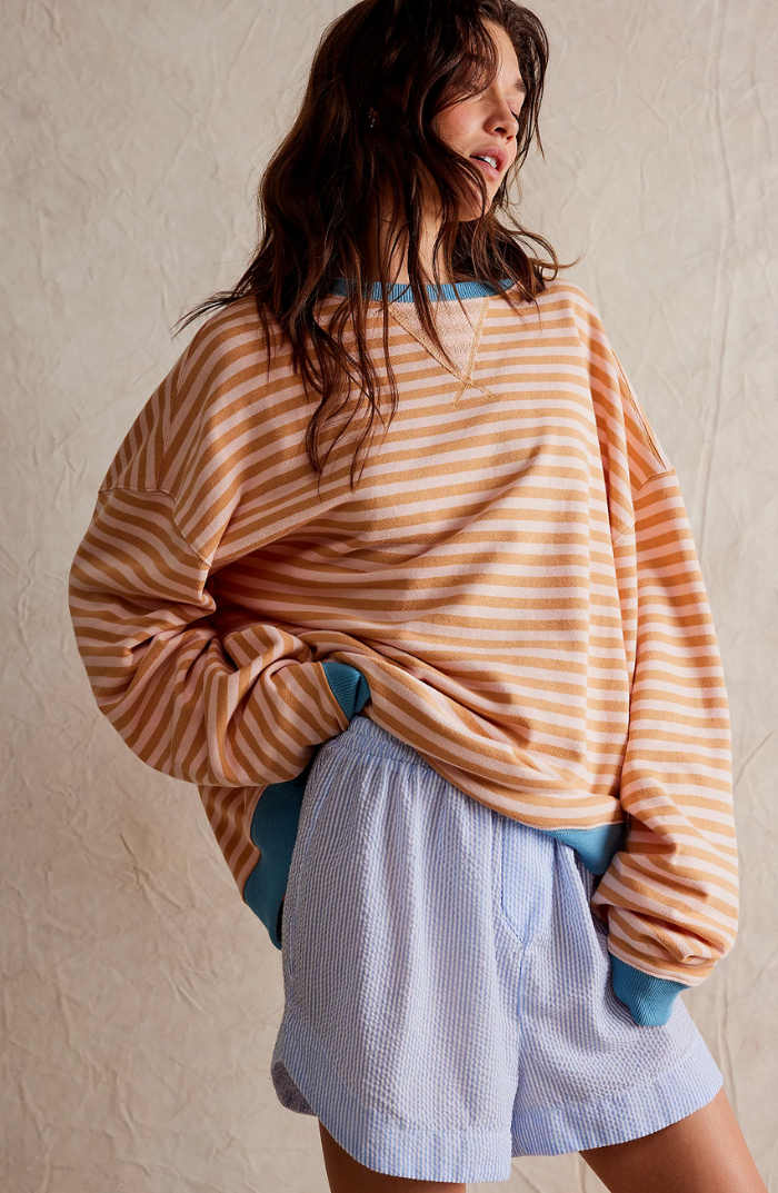Mandie™ | Vibrant striped oversized jumper