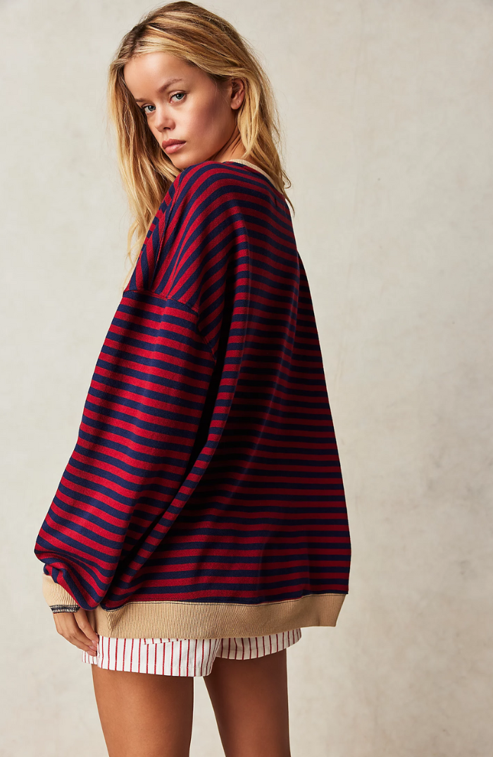 Mandie™ | Vibrant striped oversized jumper