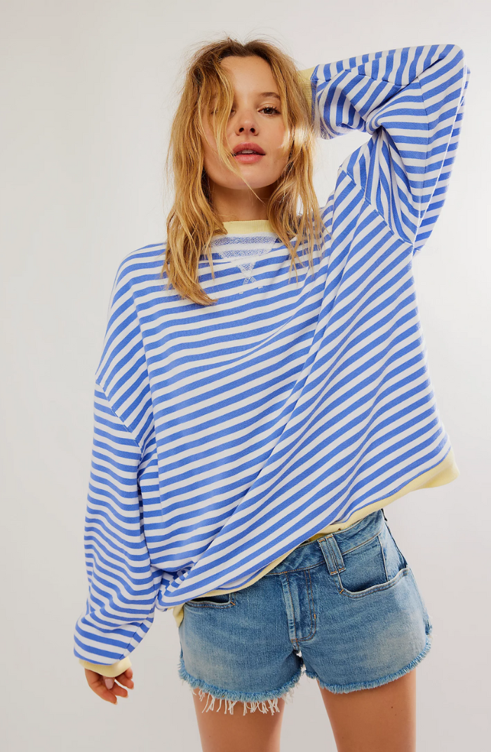 Mandie™ | Vibrant striped oversized jumper
