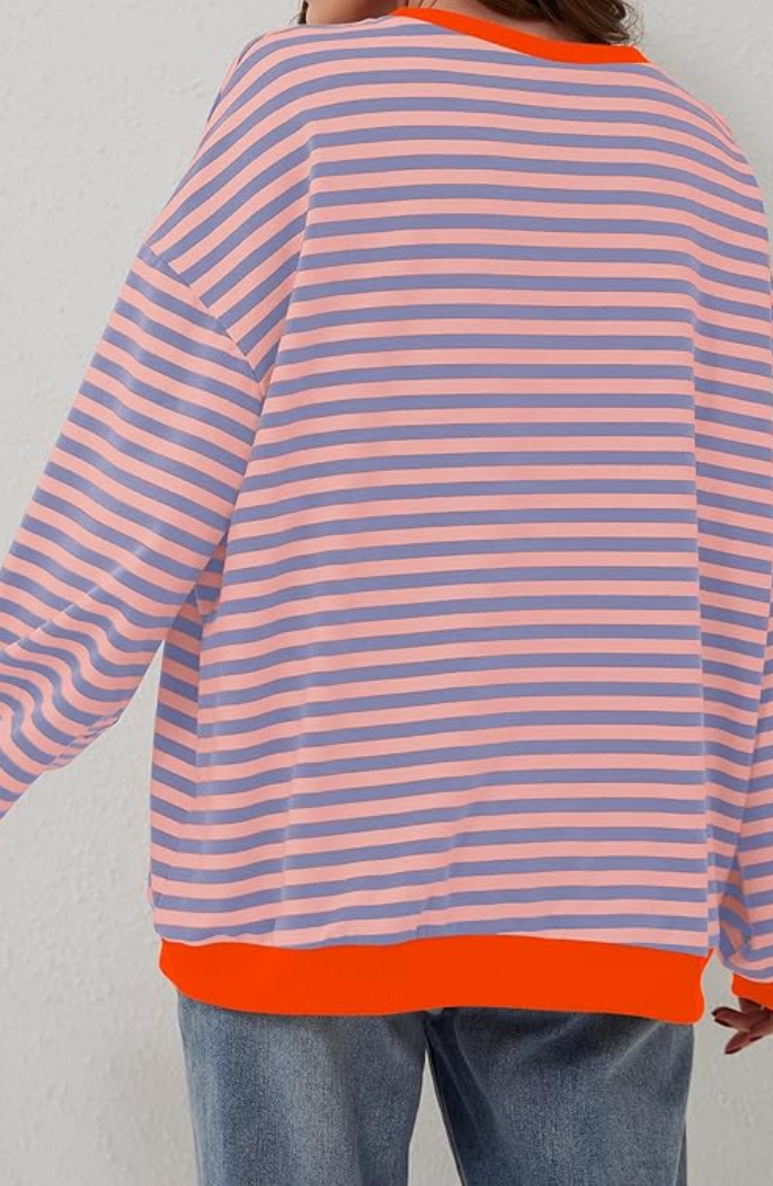 Mandie™ | Vibrant striped oversized jumper