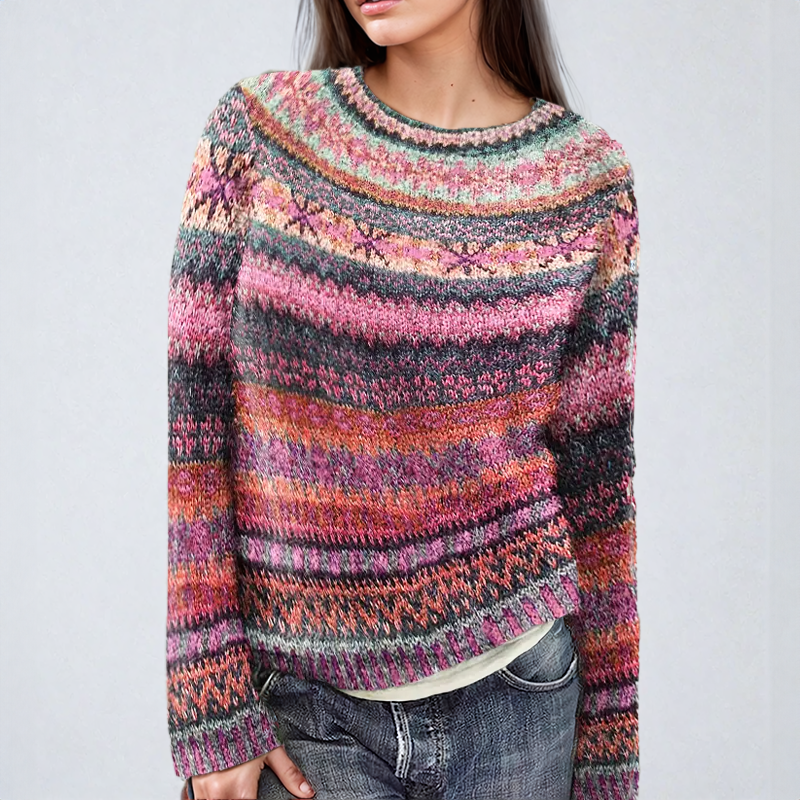 Patti™ | Colourful striped knitted jumper