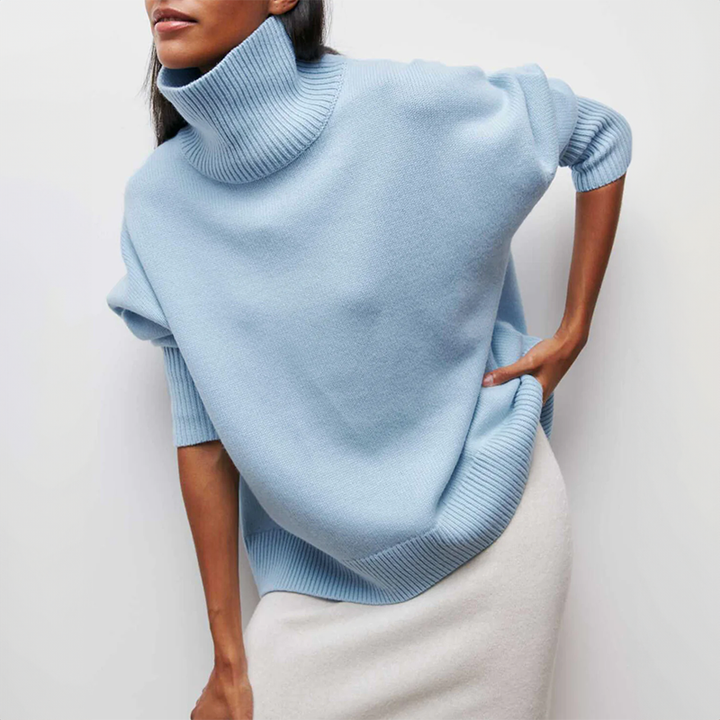 Damia™ | Cosy chic turtleneck jumper in camel