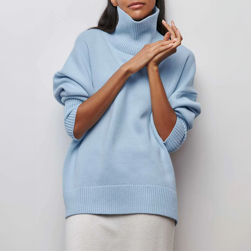 Damia™ | Cosy chic turtleneck jumper in camel