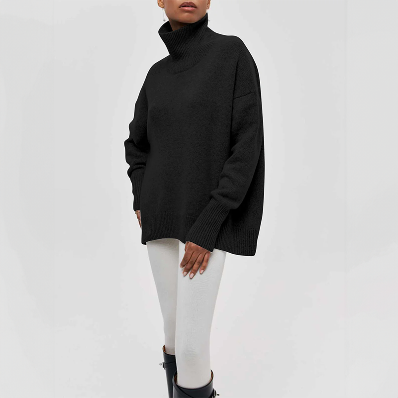Damia™ | Cosy chic turtleneck jumper in camel