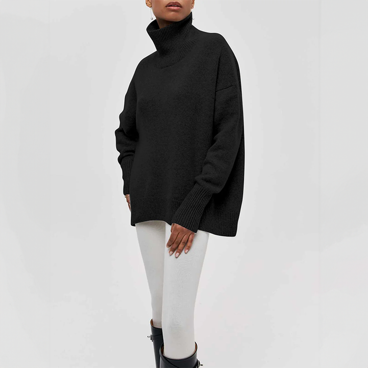 Damia™ | Cosy chic turtleneck jumper in camel