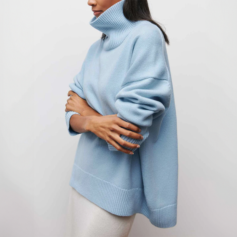 Damia™ | Cosy chic turtleneck jumper in camel