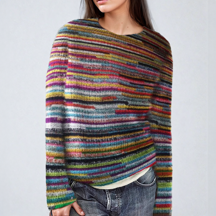 Patti™ | Colourful striped knitted jumper