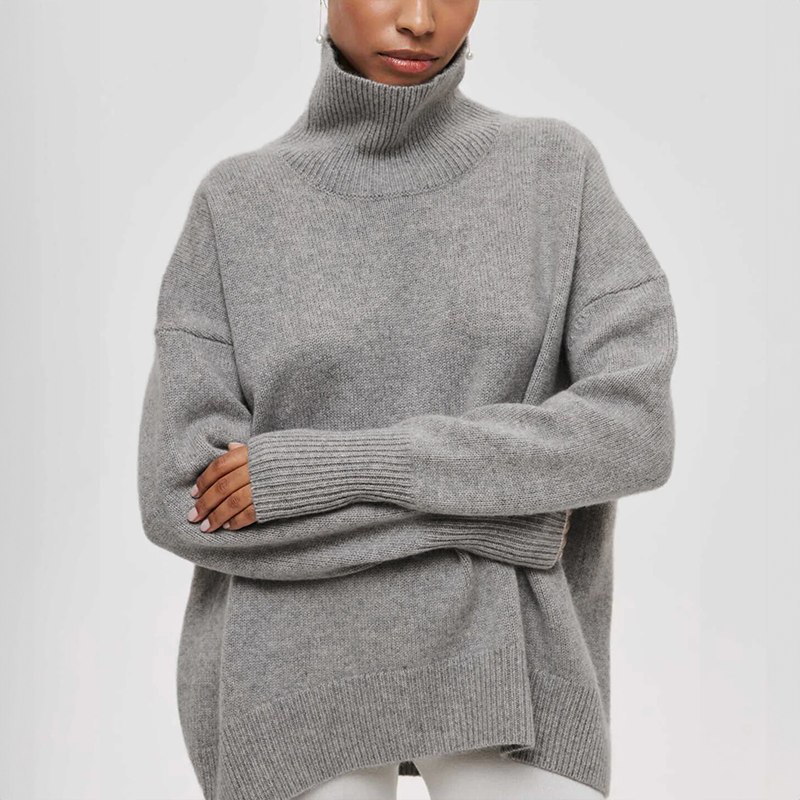 Damia™ | Cosy chic turtleneck jumper in camel