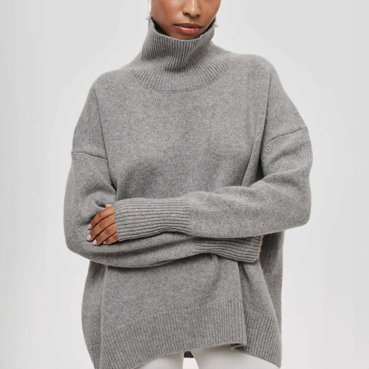 Damia™ | Cosy chic turtleneck jumper in camel