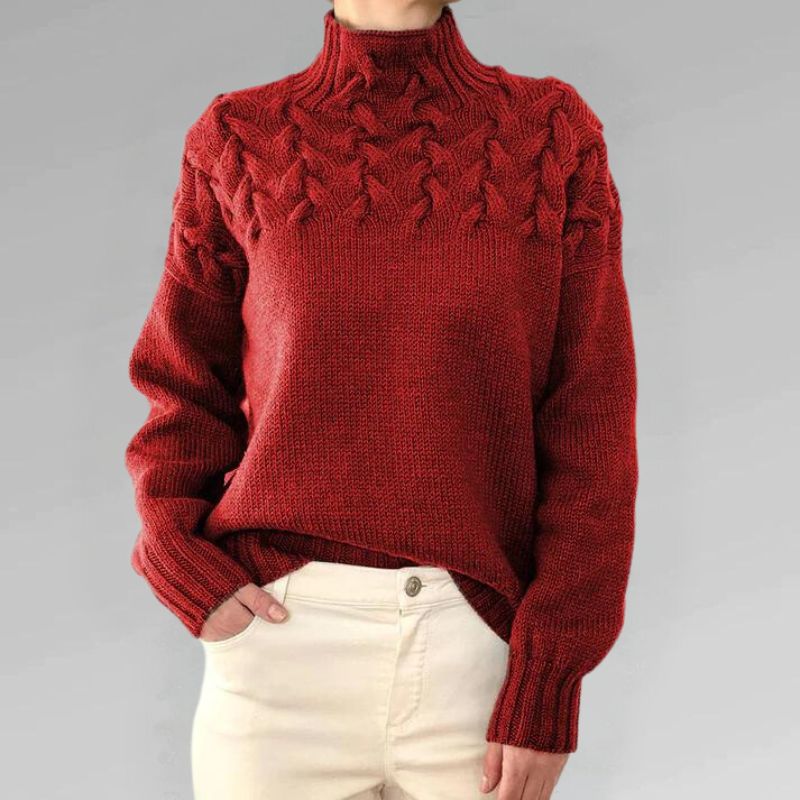 Babette™ | Cosy knitted jumper with a turtleneck