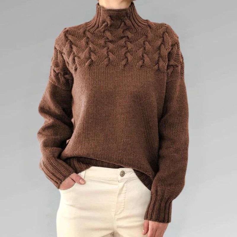 Babette™ | Cosy knitted jumper with a turtleneck