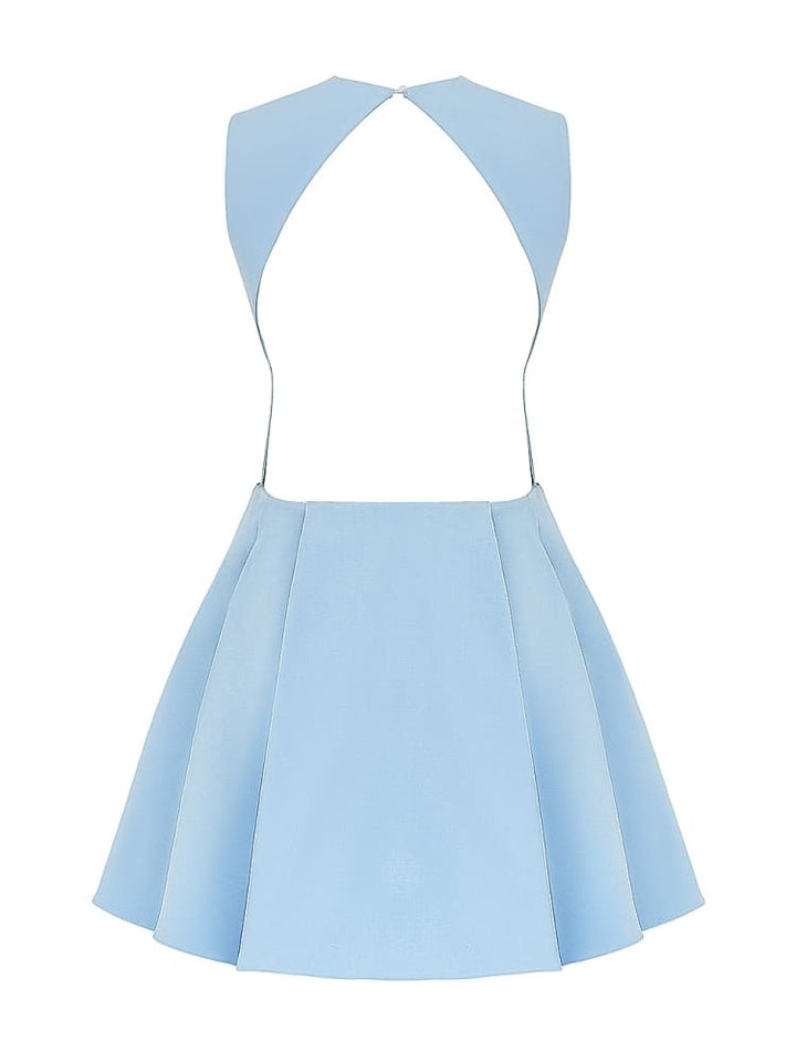 Tuscan Blue Twill Mini Dress